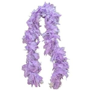 NEW 4ft Light Purple Chandelle Feather Boa Showgirl Costume Party Accessory